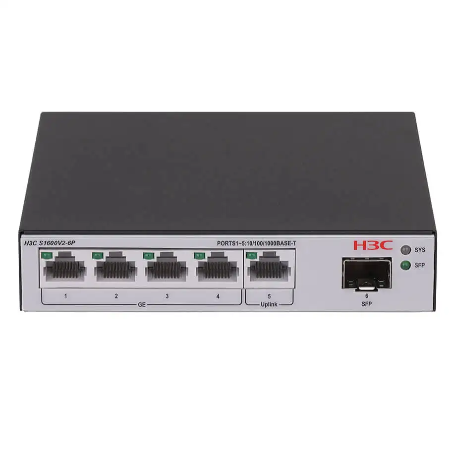 4-Port GE Switch H3C S-1600V2-6P-GL