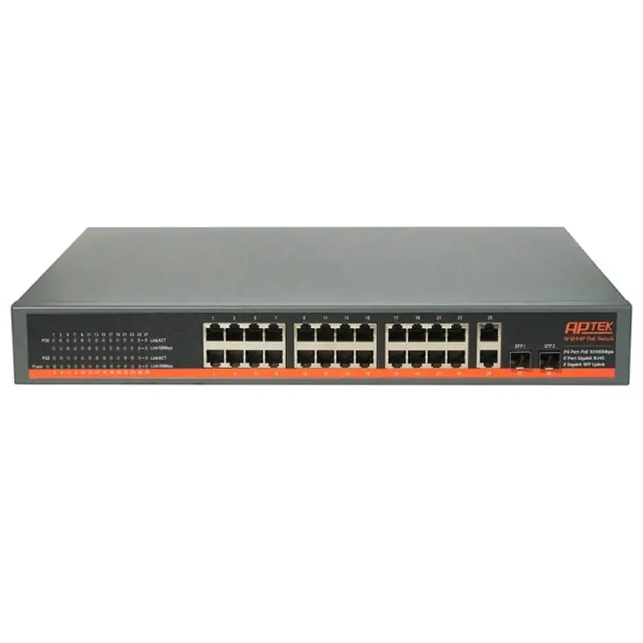 24-port 10/100Mbps PoE Switch APTEK SF1244P 1 24-port 10/100Mbps PoE Switch APTEK SF1244P