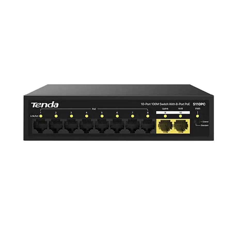 8-Port 100M Lite PoE Switch TENDA S110PC