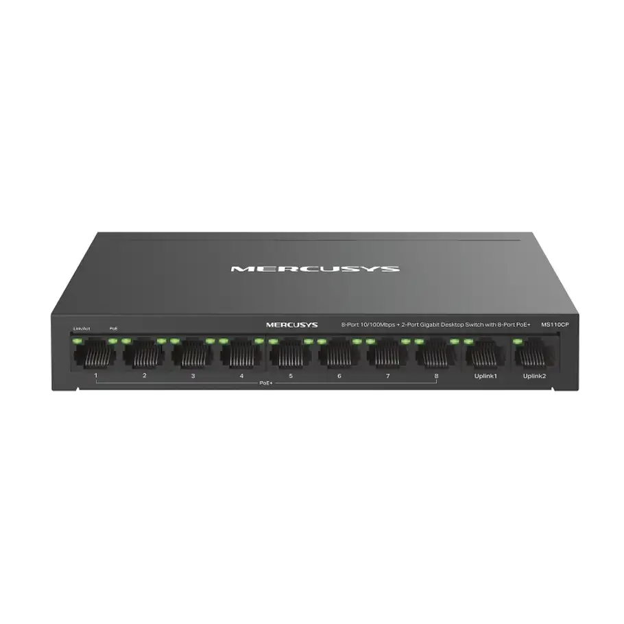 8-Port PoE+ 10/100Mbps Switch MERCUSYS MS110CP 1 8-Port PoE+ 10/100Mbps Switch MERCUSYS MS110CP