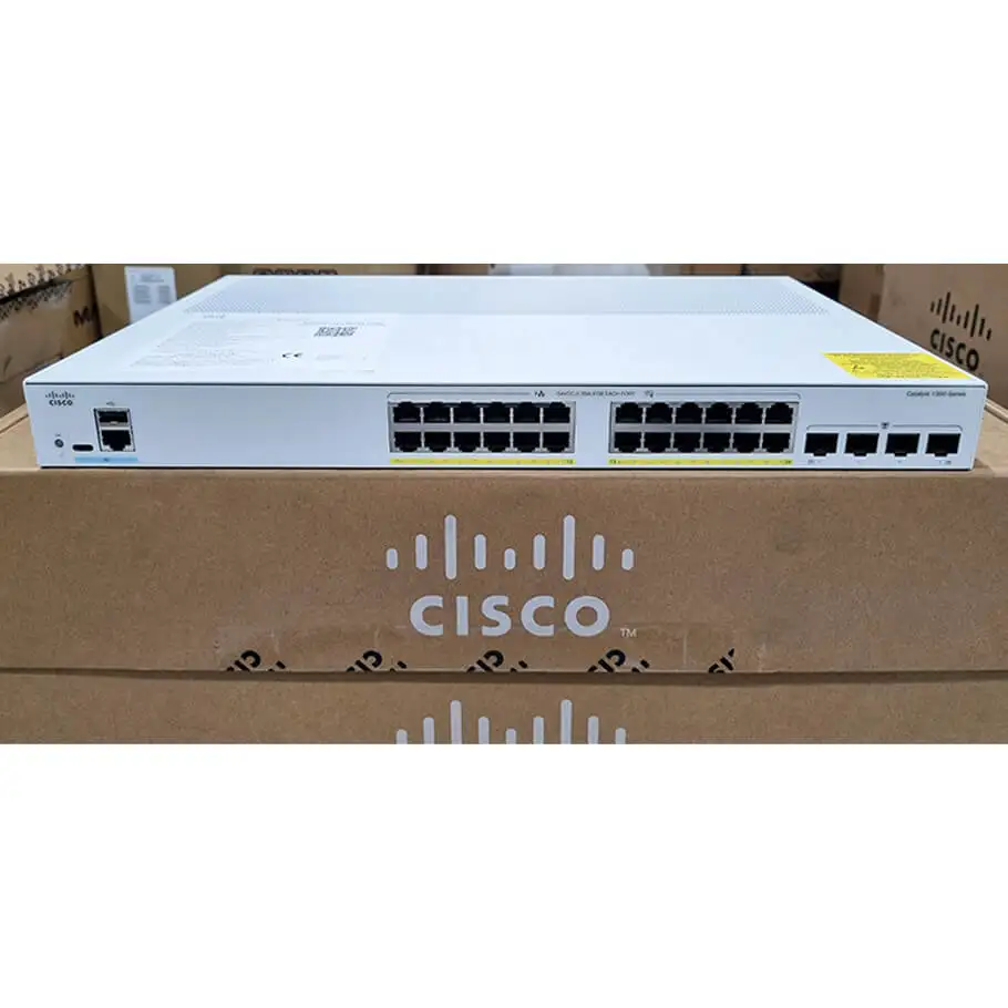 24-Port GE PoE + 4-Port 1G SFP Switch CISCO C1300-24P-4G 1 24-Port GE PoE + 4-Port 1G SFP Switch CISCO C1300-24P-4G
