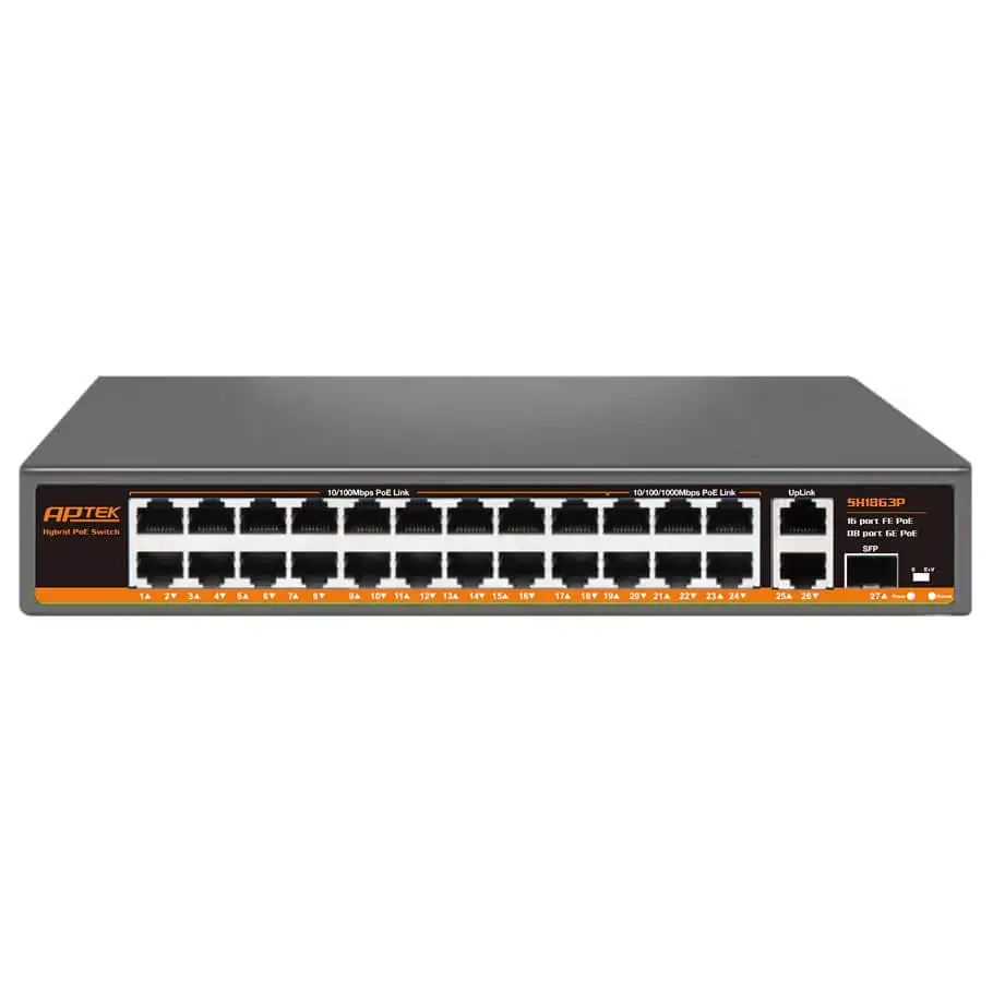 24-Port Hybrid PoE Switch APTEK SH1863P 1 24-Port Hybrid PoE Switch APTEK SH1863P