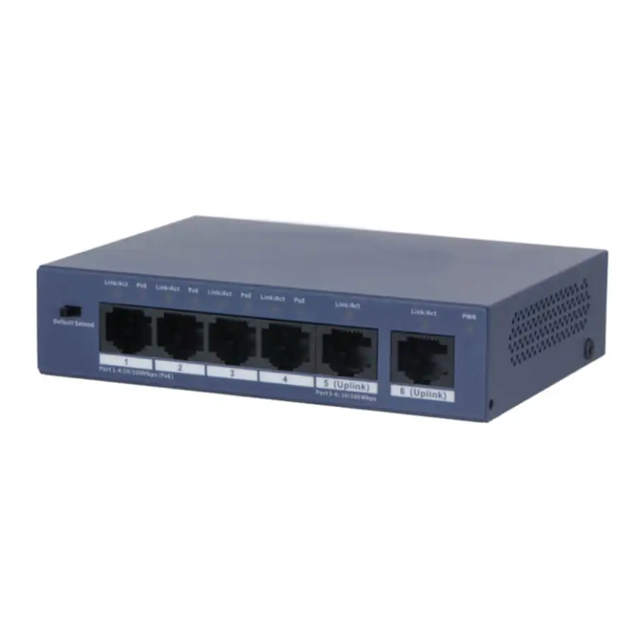 4-Port 10/100M PoE Switch KBVISION KX-SW406-36 1 4-Port 10/100M PoE Switch KBVISION KX-SW406-36