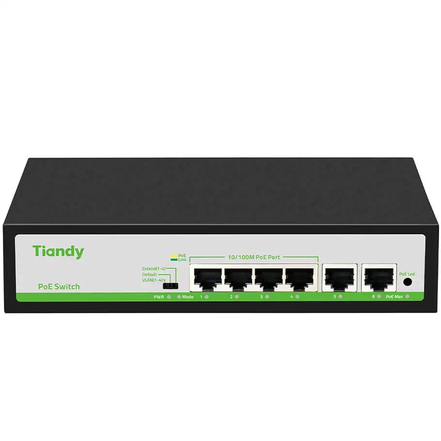 4-Port FE PoE Switch TIANDY TC-P3S06 (F/0420/AT/55)