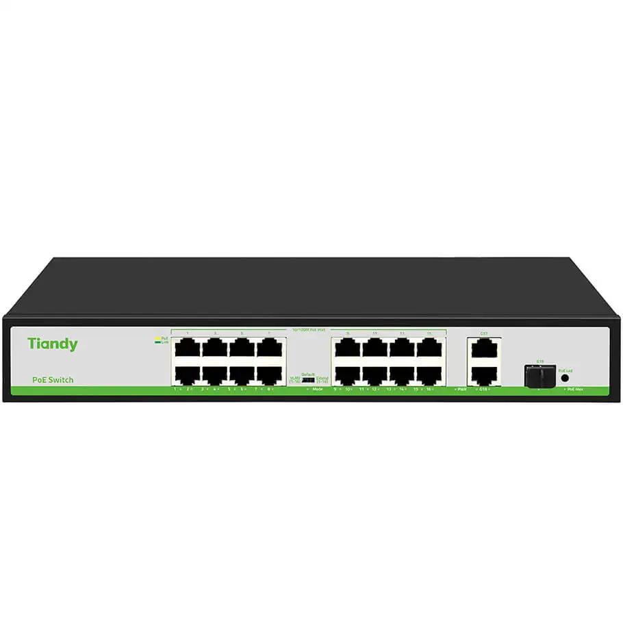 16-Port FE PoE Switch TIANDY TC-P3S019 (H/1621/AT/180)