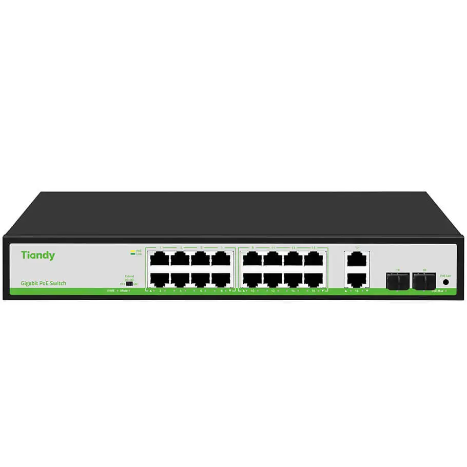 16-Port GE PoE Switch TIANDY TC-P3S020 (G/1622/AT/180)
