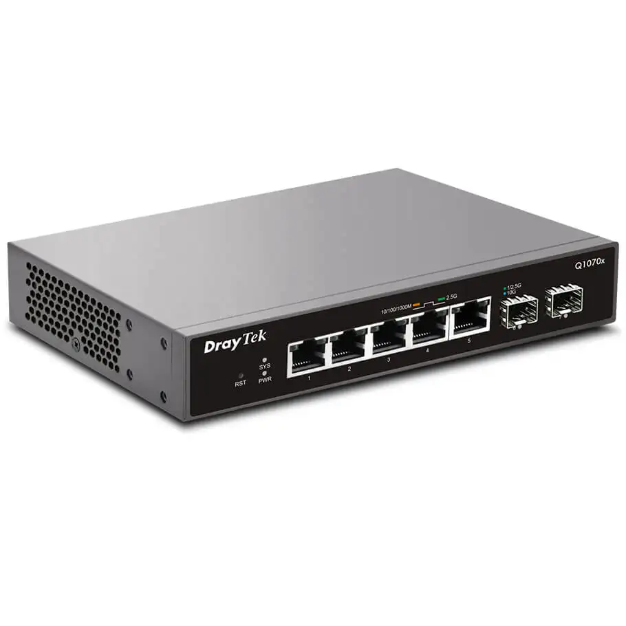 5-Port 2.5GbE Switch DrayTek VigorSwitch Q1070x