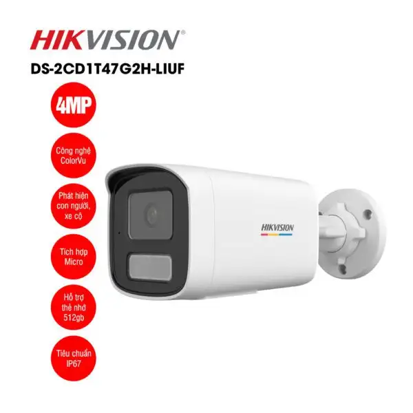 Camera IP 4MP thân trụ HIKVISION DS-2CD1T47G2H-LIUF 1 HIKVISION DS-2CD1T47G2H-LIUF